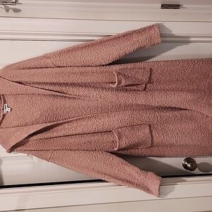Sonoma Cozy Rose Pink Hooded Duster Cardigan 2x